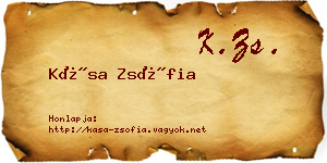 Kása Zsófia névjegykártya